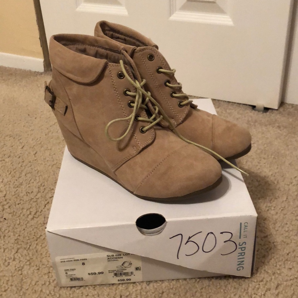 Call It Spring Suede Booties